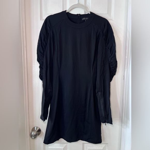 Rag & Bone Stephanie Black Long Sleeve Dress Size 8 - Picture 2 of 12